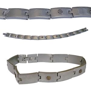 Men's Medical Grade Therapy Healing Magnetic Silver Bracelet